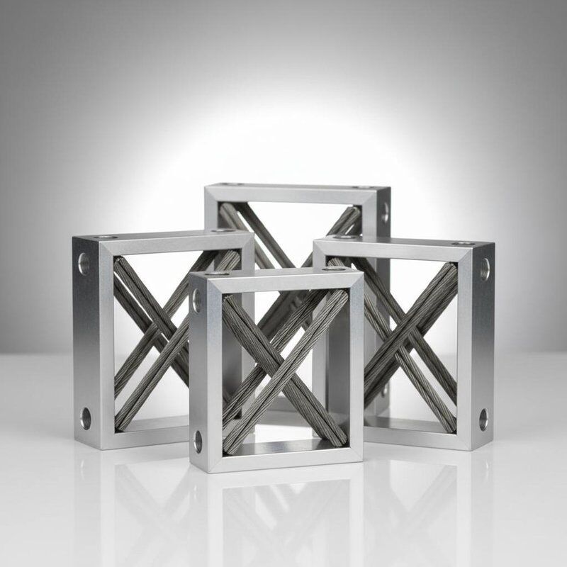 Izolator liny stalowej o odporności na wstrząsy 100G z konstrukcją ze stali nierdzewnej lub aluminium - Mocowanie antywibracyjne z certyfikatem ISO9001:2015